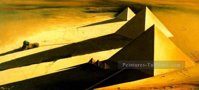The Pyramids and the Sphynx of Giza 1954 Cubism Dada Surrealism Salvador Dali Oil Paintings